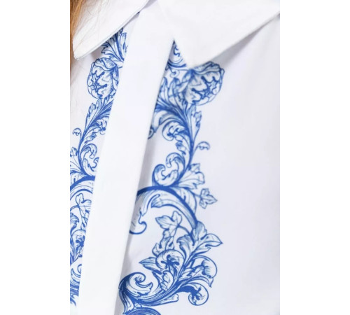 Блузка ошатна для дівчаток, колір біло-синій, 172R026-1