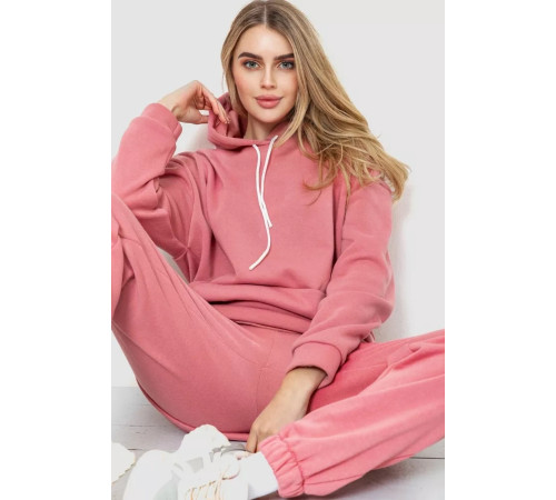 Спорт костюм женский на флисе, цвет пудровый, 214R104