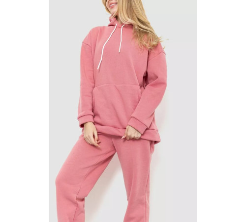 Спорт костюм женский на флисе, цвет пудровый, 214R104