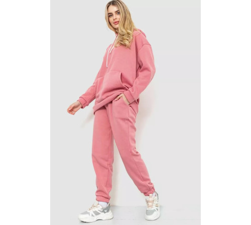 Спорт костюм женский на флисе, цвет пудровый, 214R104