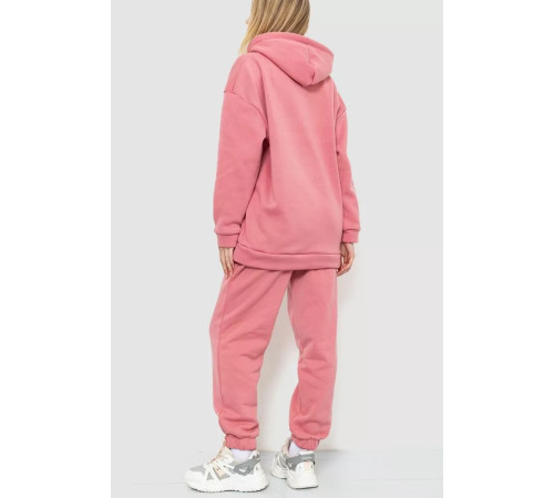 Спорт костюм женский на флисе, цвет пудровый, 214R104