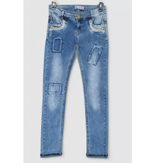 Джинси для дівчаток, колір синій, 247R3809