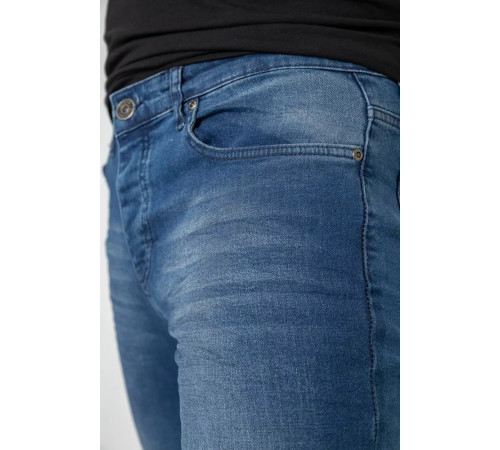 Джинси чоловічі однотонні, колір темно-синій, 247R6301-1