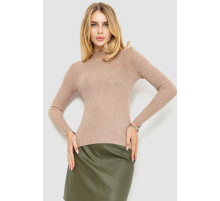Водолазка женская однотонная, цвет бежевый, 204R019