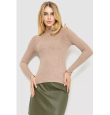 Водолазка женская однотонная, цвет бежевый, 204R019