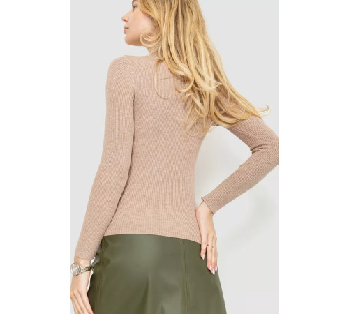 Водолазка женская однотонная, цвет бежевый, 204R019