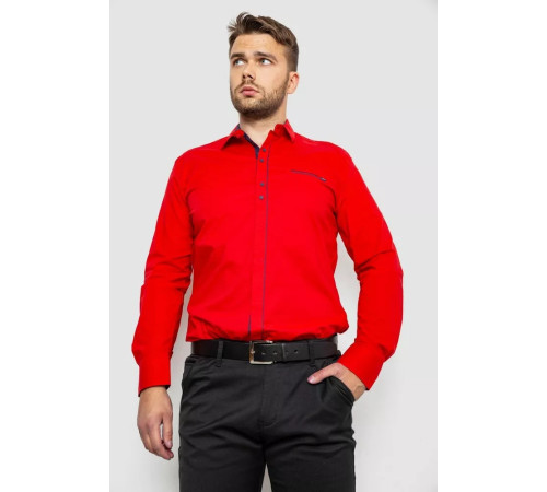 Рубашка мужская, цвет красный, 214R7078