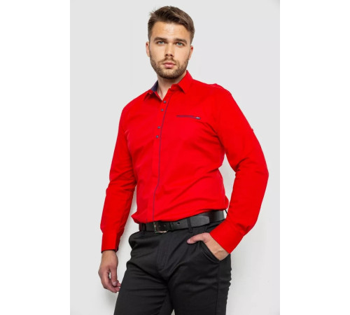 Рубашка мужская, цвет красный, 214R7078
