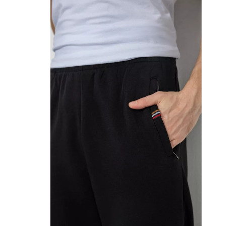 Спортивні штани чоловічі на флісі, колір чорний, 244R41271