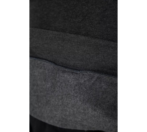 Худі чоловічий на флісі з капюшоном, колір темно-сірий, 244R2517