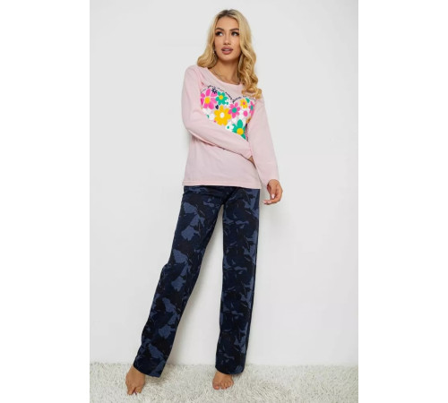 Пижама женская с принтом, цвет розовый, 243R1051-1.