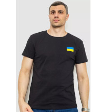 Футболка чоловіча патріотична, колір чорний, 226R040