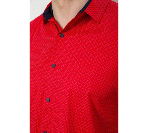 Рубашка мужская с принтом, цвет красный, 214R7338