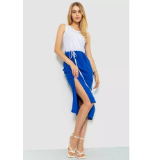 Платье-сарафан повседневный двухцветный, цвет бело-синий, 102R337.