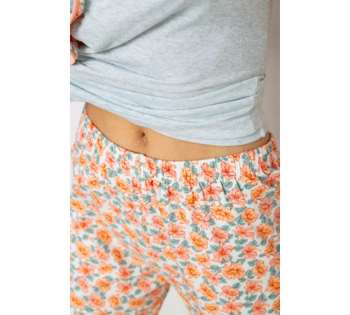 Женская пижама с принтом, цвет серый, 243R19013