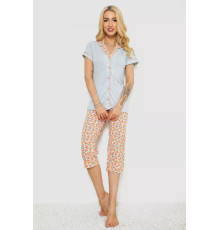 Женская пижама с принтом, цвет серый, 243R19013