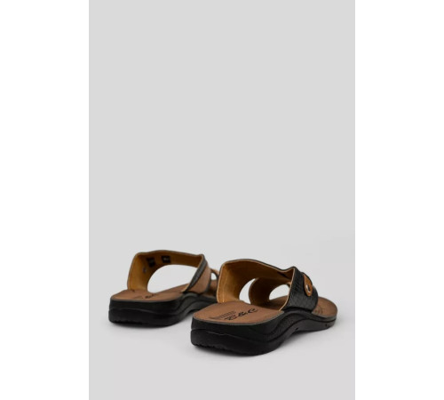 Шлепанцы подростковые для мальчика, цвет коричнево-черный, 244R336