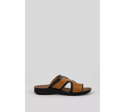 Шлепанцы подростковые для мальчика, цвет коричнево-черный, 244R336