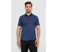 Сорочка чоловіча з принтом, колір синій, 214R7018