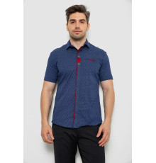 Сорочка чоловіча з принтом, колір синій, 214R7018