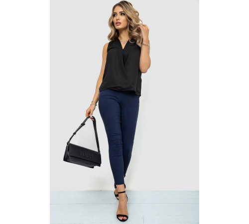 Блуза без рукавов шифон, цвет черный, 244R061