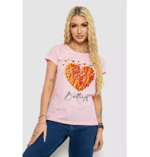 Женская футболка с принтом, цвет розовый, 244R2204