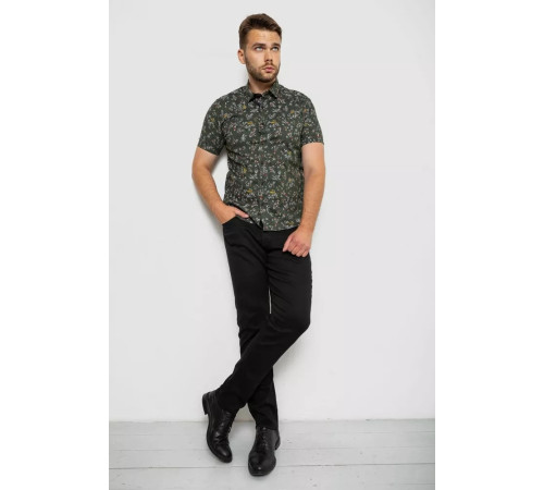 Сорочка чоловіча з принтом, колір хакі, 214R6917-9