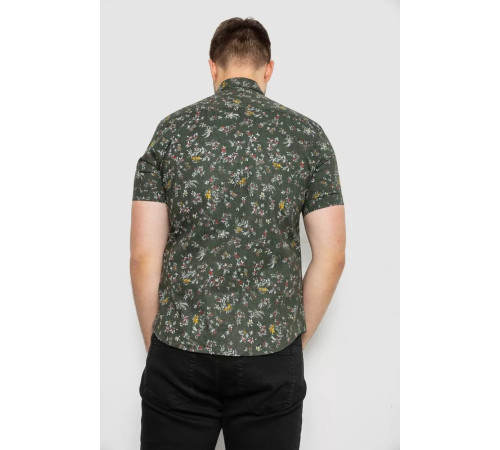 Сорочка чоловіча з принтом, колір хакі, 214R6917-9