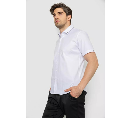 Сорочка чоловіча однотонна, колір білий, 214R830