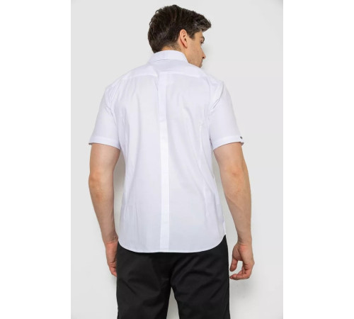 Сорочка чоловіча однотонна, колір білий, 214R830