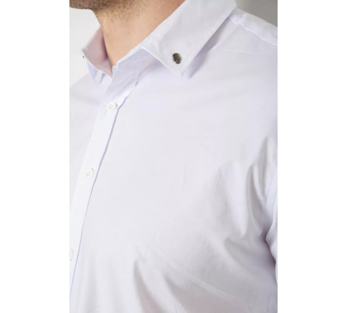 Сорочка чоловіча однотонна, колір білий, 214R830