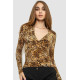 Блуза, колір леопардовий, 186R235