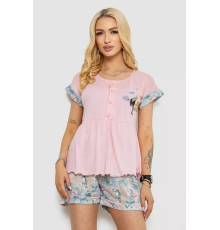 Женская пижама с принтом, цвет розовый, 243R6012-P2