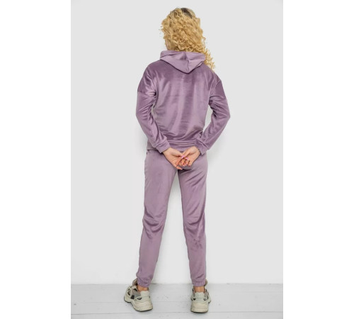 Спортивный костюм женский велюровый, цвет светло-сливовый, 177R022-1.