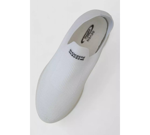 Слипоны мужские текстиль, цвет белый, 243R777-A1031