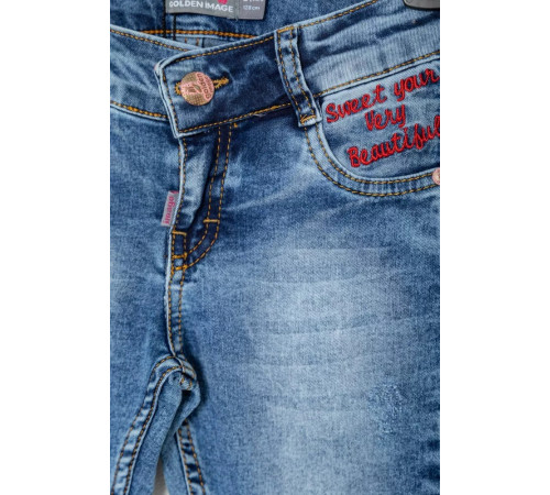 Джинси для дівчаток, колір блакитний, 247R2824