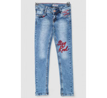 Джинси для дівчаток, колір блакитний, 247R2824