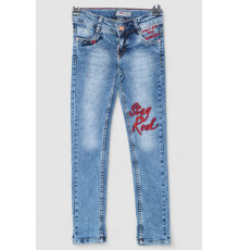 Джинси для дівчаток, колір блакитний, 247R2824