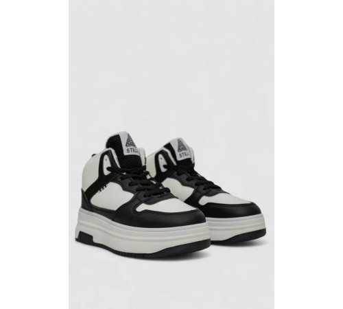 Кроссовки женские зимние на меху, цвет бело-черный, 248RAM09