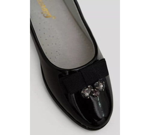 Туфлі дитячі лакові, колір чорний, 244RGB140