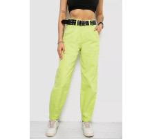 Джинсы женские баллоны, цвет салатовый, 182R00309.