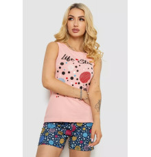 Пижама женская с принтом, цвет персиковый, 243R24494.