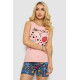 Пижама женская с принтом, цвет персиковый, 243R24494.