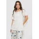 Женская пижама с принтом, цвет молочный, 243R903059.