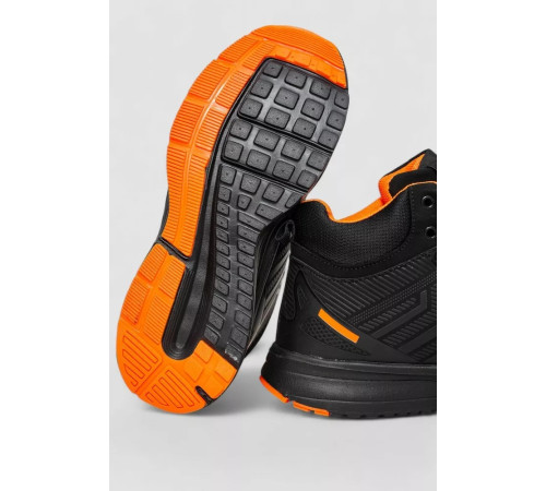 Ботинки мужские на меху 244R981, цвет черно-оранжевый, 244R1037