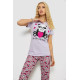 Піжама жіноча з принтом, колір бузковий, 243R15866