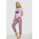 Піжама жіноча з принтом, колір бузковий, 243R15866