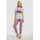 Піжама жіноча з принтом, колір бузковий, 243R15866