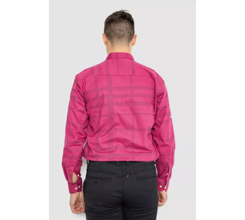 Сорочка чоловіча повсякденна, колір бордовий, 247R403