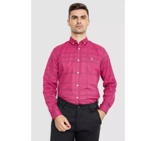 Сорочка чоловіча повсякденна, колір бордовий, 247R403